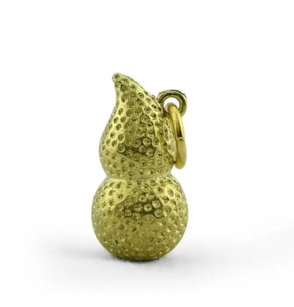 

Collectable Chinese Pure Brass Carved gourd Car key chain Exquisite Small Pendant Statues