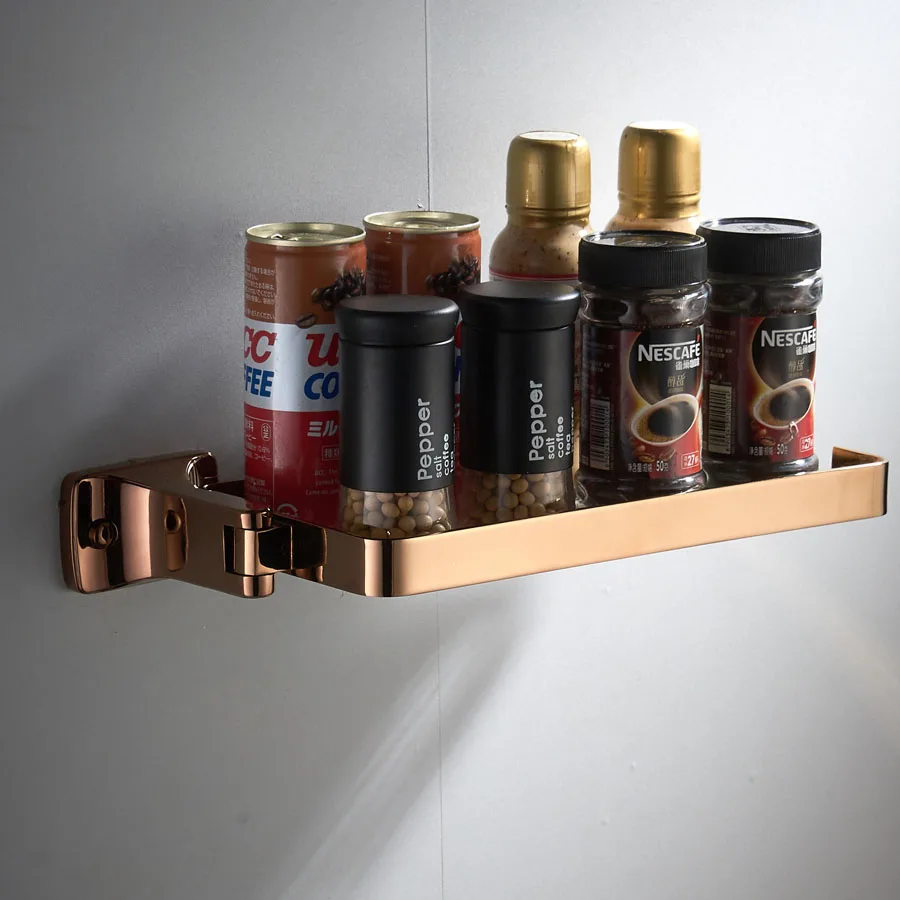 Многофункциональный роскошный шарнирный органайзер полка розовое золото