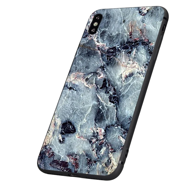 Черный чехол из ТПУ для iphone 5 5s se 6 6s 7 8 plus x 10 силиконовый XR XS 11 pro MAX мраморный