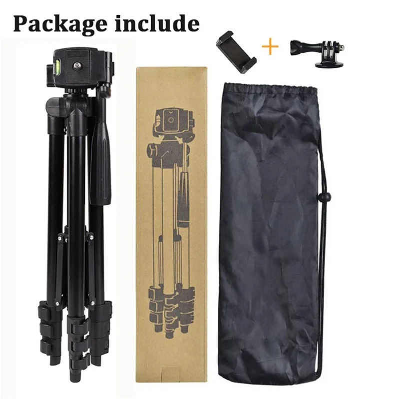 Package A Штатив-подставка для мобильного телефона, 40 дюймов, универсальная фотография для Gopro, iPhone, samsung, Xiaomi, huawei, алюминиевый штатив для путешествий - Цвет: Package A