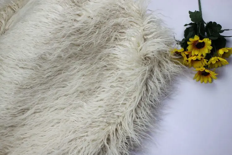 Бесплатная доставка Монгольская курчавая овечка бежевого цвета 8 см длинный ворс