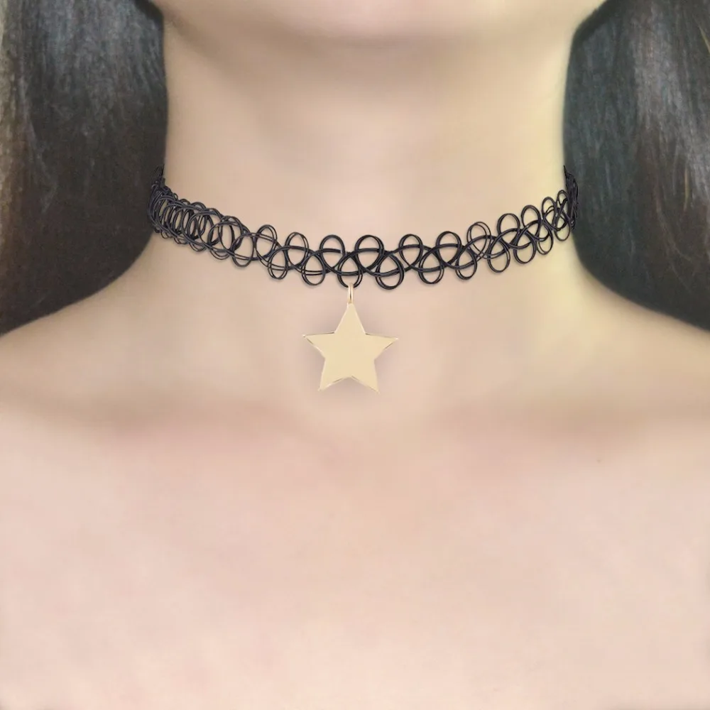 Ожерелье чокер с подвеской в виде звезды|choker necklace|necklace womencollar necklace |
