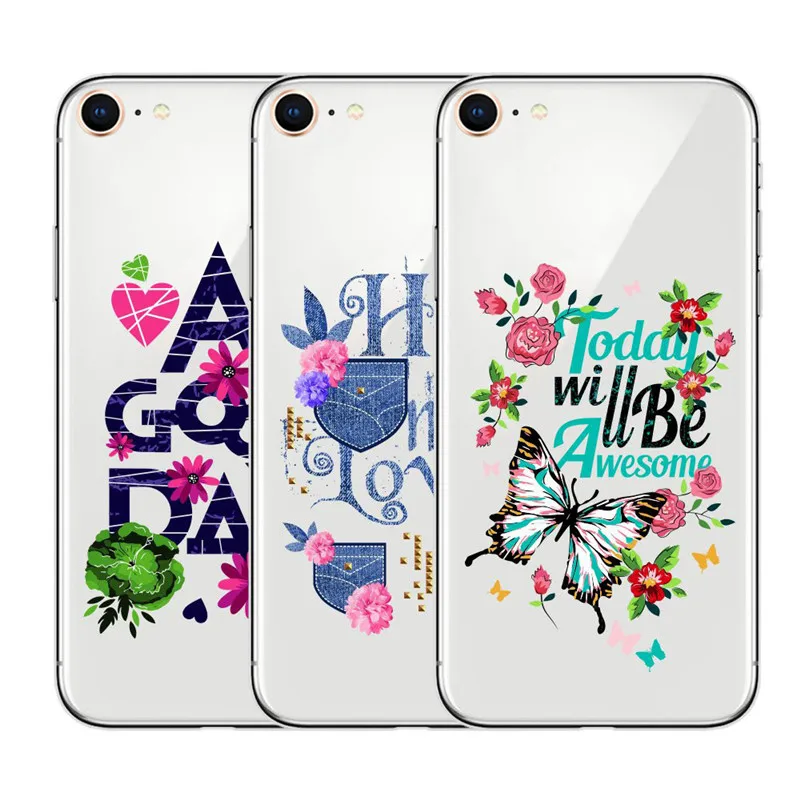 Чехол для Apple iPhone 8 мобильный телефон прозрачная задняя крышка противоударный