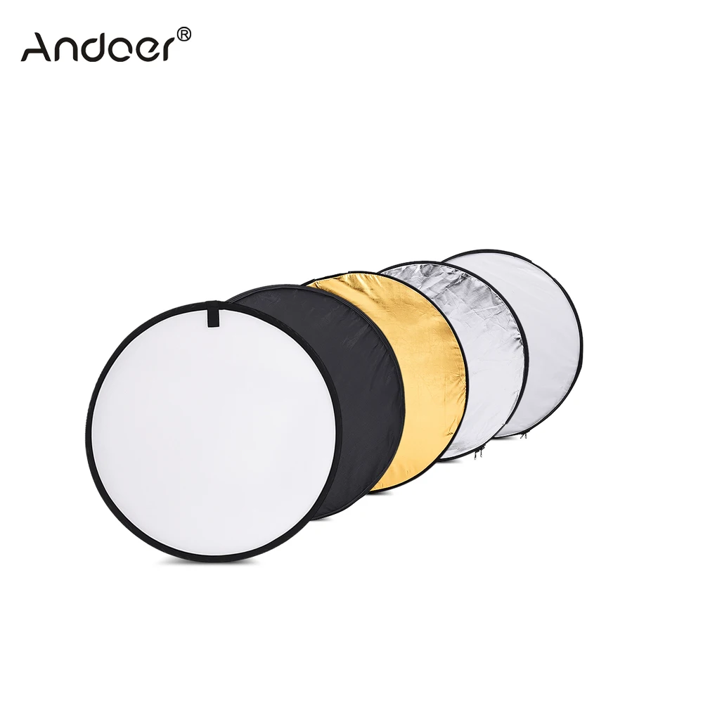 Портативный отражатель Andoer для фотостудии складной светильник 24 &quot60 см 5 в 1|light