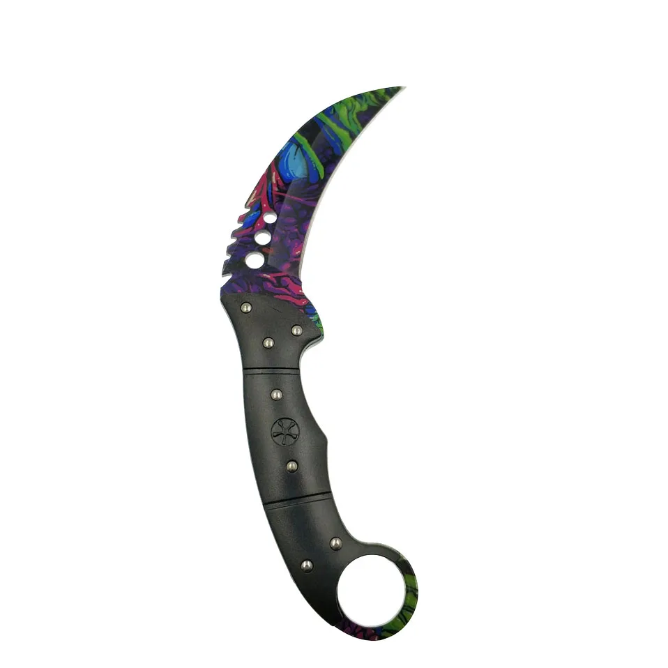Boa color Прямая поставка, тактический нож CSGO karambit, зуб тигра, фиксированное лезвие, нож doppler, охотничий спасательный нож, выцветающий цветной нож - Цвет: Boa color