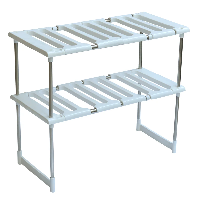 

Stainless steel retractable sink rack microwave oven kitchen rack storage rack shoe rack pot rack layer frame LU4182