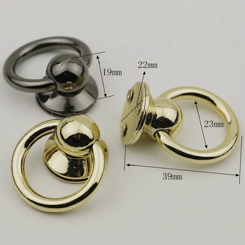 4 шт. круглые серьги гвоздики в сумке боковые зеркальные заклепки для сумок