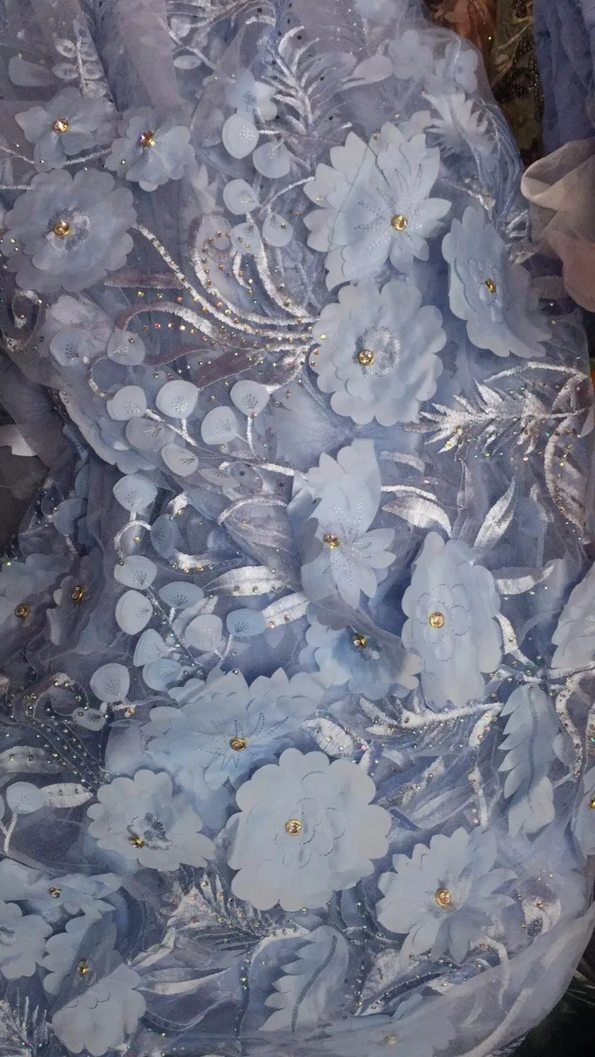 Африканская кружевная ткань 2017 французская чистая новая со стразами 5 ярдов