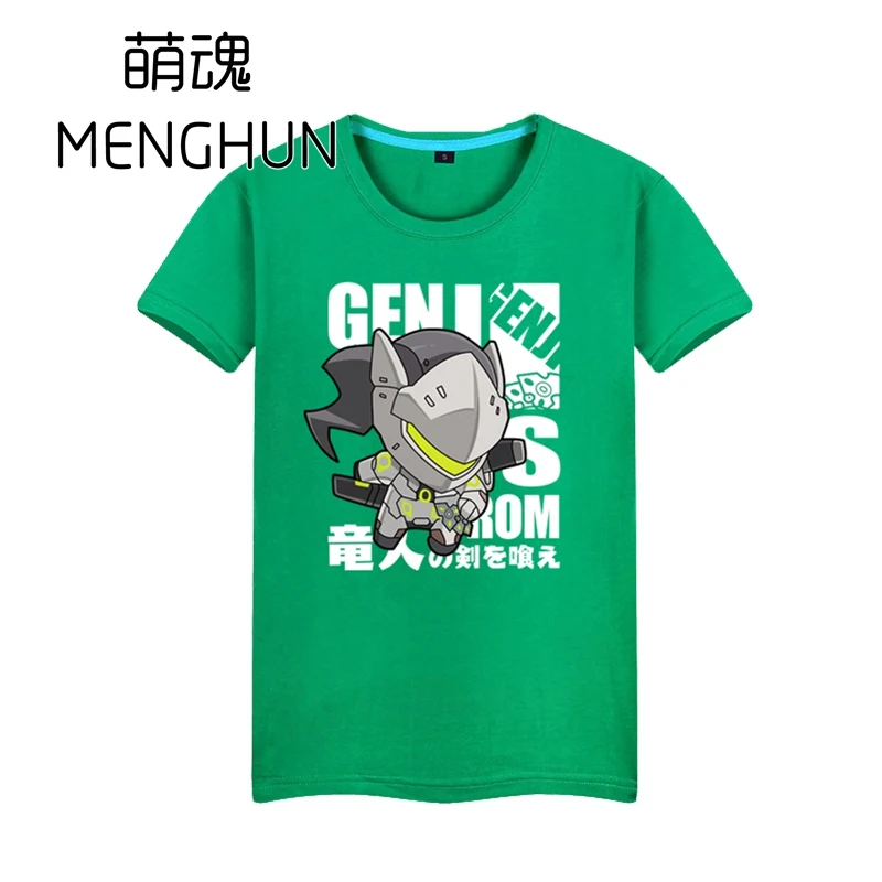 Милый Герой OW Genji футболка genji прекрасная версия Высококачественная fans рубашка