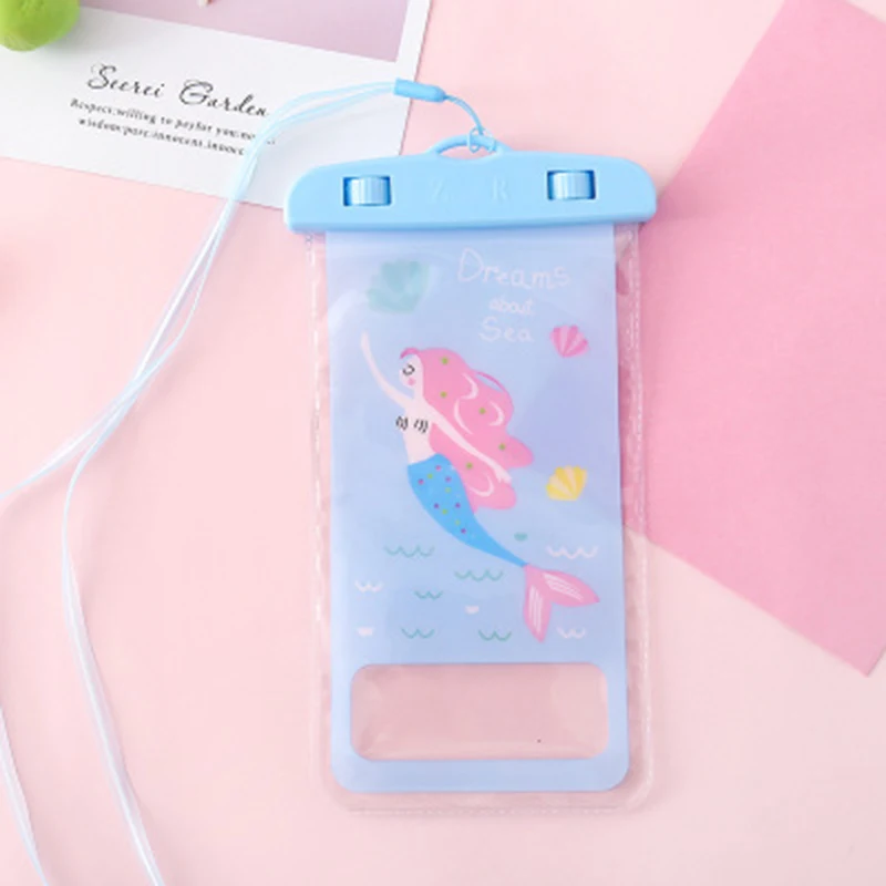 Прочный водонепроницаемый чехол для смартфона сумки плавания Kawai розовые