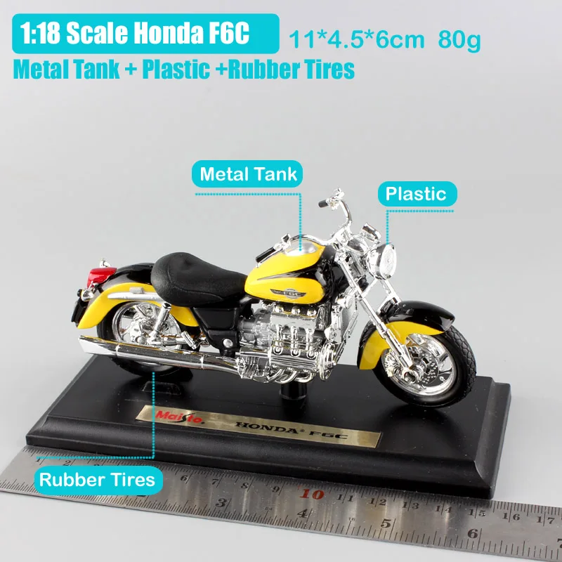 1:18 Масштаб Honda F6C GOLDWING Valkyrie cruiser touring дорожный велосипед модель мотоцикла гоночный мотор металлическая копия литья под давлением детские игрушки