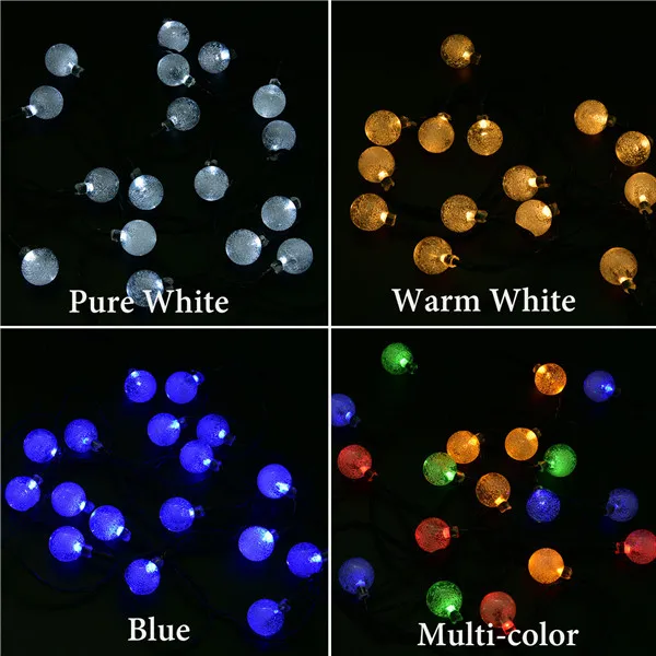 Гирлянда на солнечной батарее 4 8 м 20 светодиодов цвета | Лампы и освещение