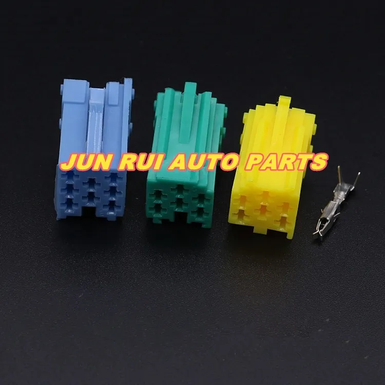 

10pcs/lot Audio connector for public three-color plug DVD connector AUX Car audio modification connectors For Volkswagen
