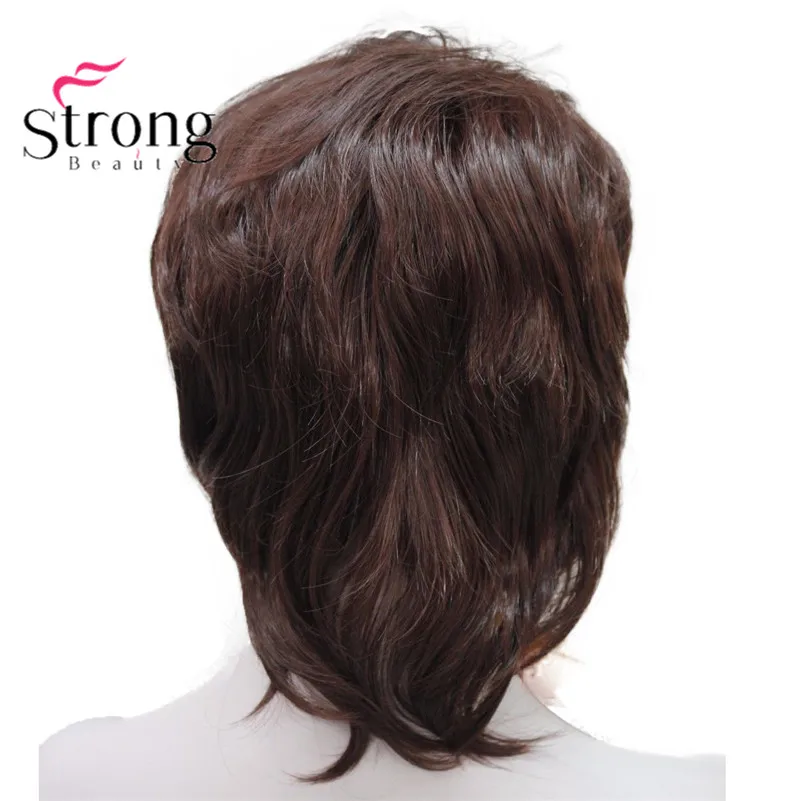 StrongBeauty короткий мягкий аксессуар для волос пушистой цветок коричневый Классический колпачок синтетический парик женские волосы парики выбор цвета - Цвет: 33A