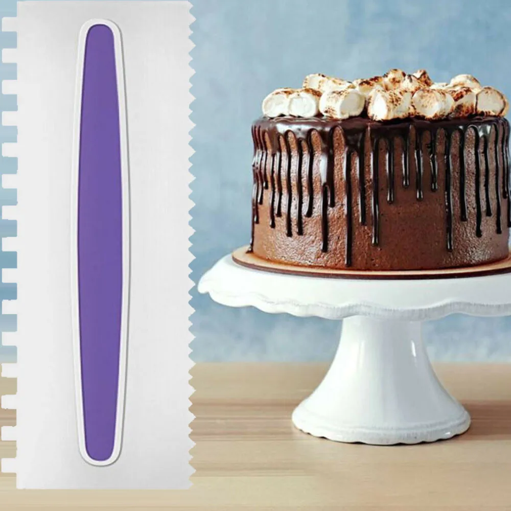 Dropshipping Cake Decorating Comb Icing Smoother Scraper Pastry 6 Designs Baking Tool | Дом и сад