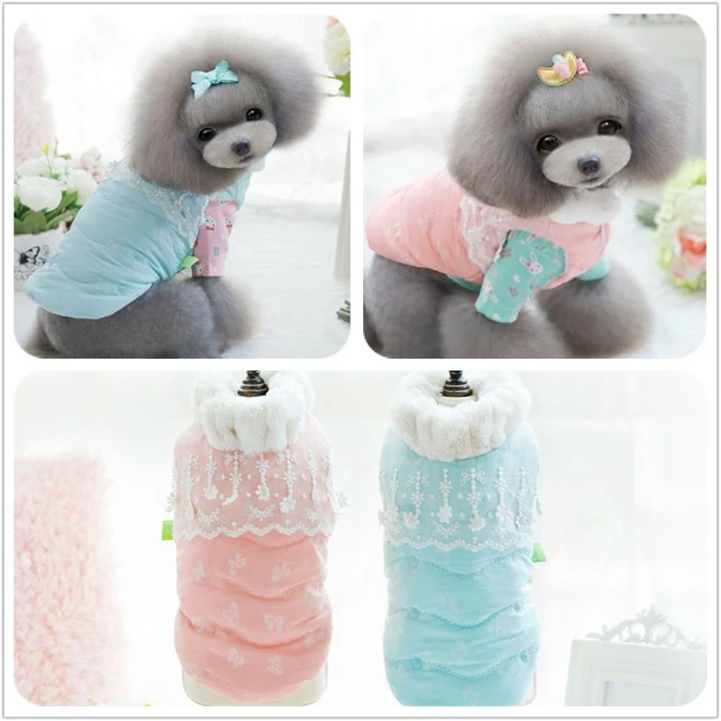 Лук кружевной воротник волны собака parcas пальто пуховая одежда для собак