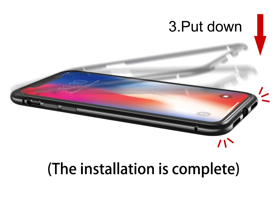 360 Magnetic Adsorption Case for iPhone 11 PRO MAX Clear Tempered Glass Magnet Cover for iPhone XR XS MAX X 6 6s Plus