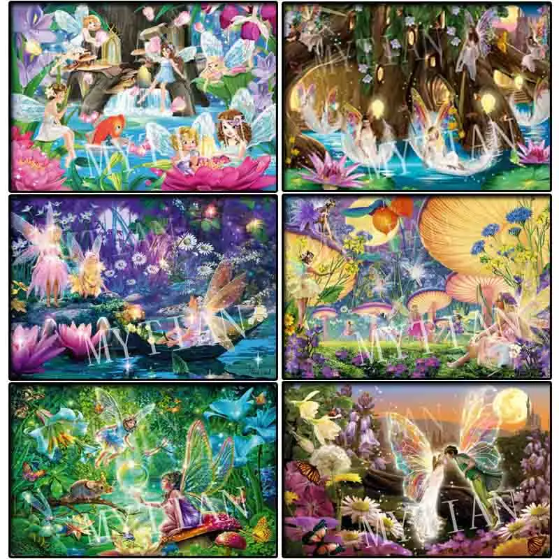 Новый фэнтезийный вышивальный рисунок с эльфами из смолы, полный квадратов/кругов 5D diy алмазная живопись, 3D крестичная мозаика, декоративное искусство.