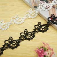 5 yardslot white black options flower embroidery lace ribbon fabric for sew diy handmade materials accessories