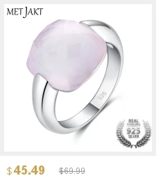 MetJakt натуральный эффект красоты 25.2ct Овальный розовый кварц кольца твердые 925 пробы Серебряное кольцо для женщин Свадебная вечеринка ювелирные изделия
