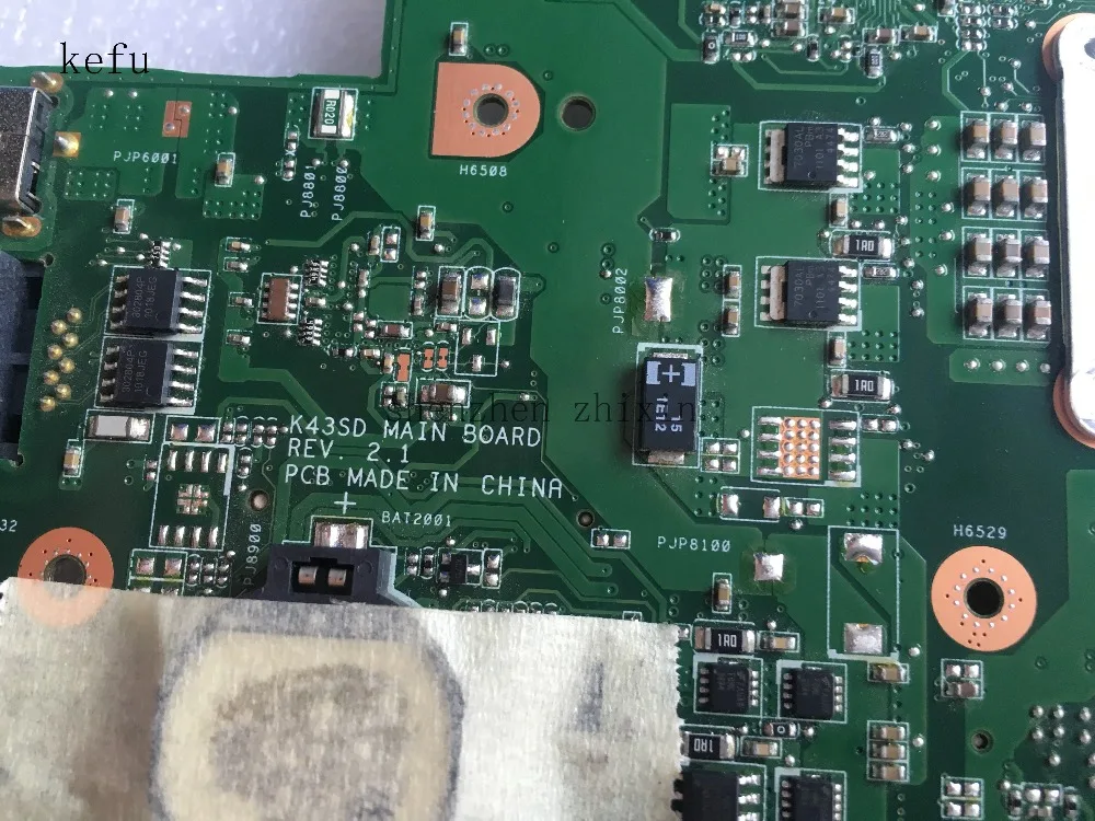 Kefu для ASUS K43E K43SD Материнская плата ноутбука REV.2.1 DDR3 PGA989 HM65 Тесты хорошее