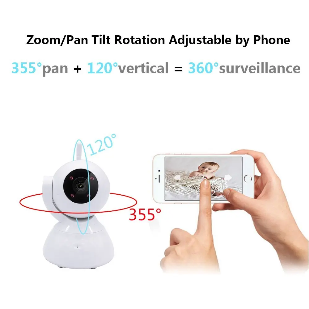 IP камера JCWHCAM 720P Wi Fi встроенный микрофон панорама/наклон видеоняня беспроводная