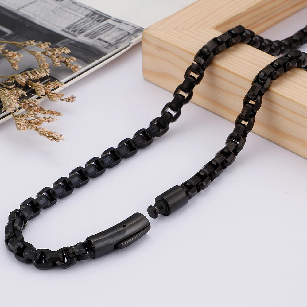 Винтажное ювелирное изделие жемчужное ожерелье мужские золотые/черные коробки