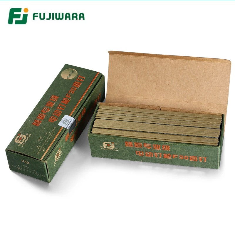 FUJIWARA Electric Pneumatic Nail Gun Straight Nail, U-nail, F15/F20/ F25/ F30(15-30MM)  422J U-(4mm width,22mm length)