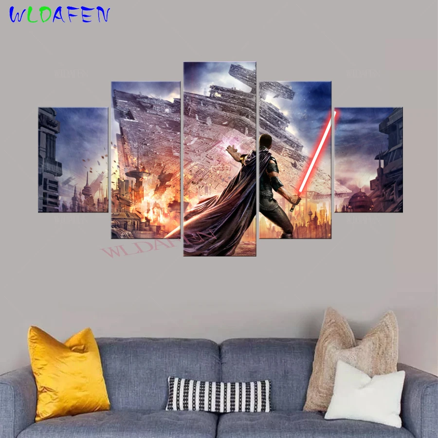 Холст фотографии современные стены Книги по искусству гравюры Home Decor 5 шт.