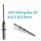 5 шт.Лот, длина 40 мм, стоматологический лабораторный ЦирконийPMMA VHF фрезерные боры 0,61,02,0 мм для VHF K5 Cad Cam открытая система