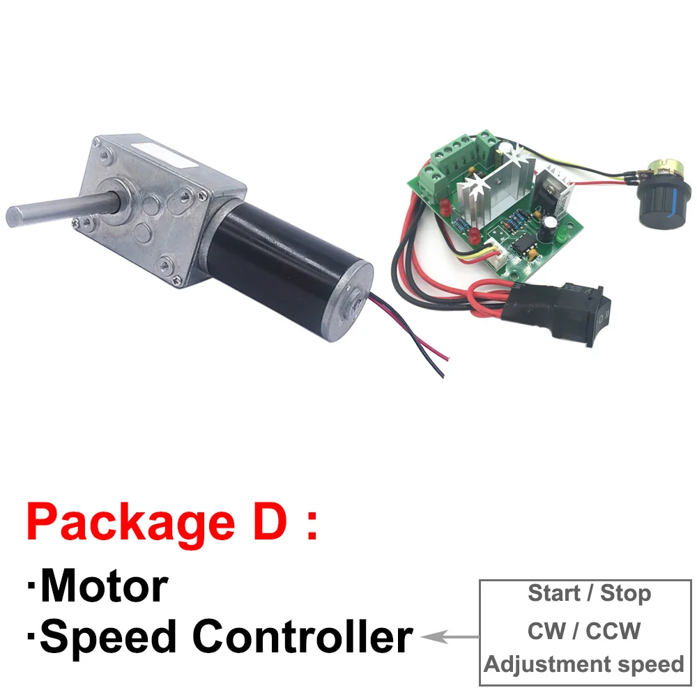 Мотор-редуктор с высоким крутящим моментом 12 В 24 вал двигателя постоянного тока