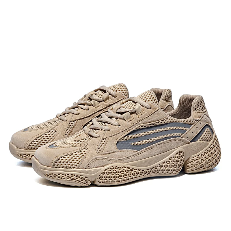 Мужские повседневные кроссовки из дышащего сетчатого материала на шнуровке