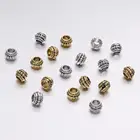 Винтажные золотые бусины с отверстием под Античное золото для изготовления ювелирных изделий сделай сам, фурнитура для изящных браслетов, аксессуары, 30 шт.лот, 8 мм