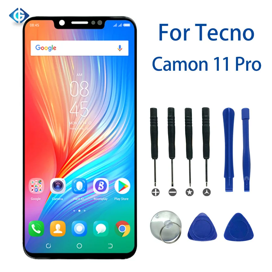 6,2 ''Полный ЖК-дисплей для Tecno Camon 11 Pro CF8 ЖК-дисплей кодирующий преобразователь сенсорного экрана в сборе для Tecno Camon 11Pro CF8 запасные части