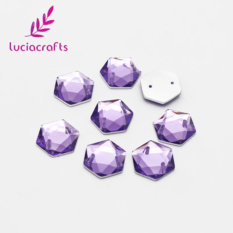 Lucia crafts 12 мм разные цвета на выбор Акриловые Плоские с оборота 2 отверстия пришивные стразы DIY Craf сумка Аксессуары для одежды 50 шт. D1406