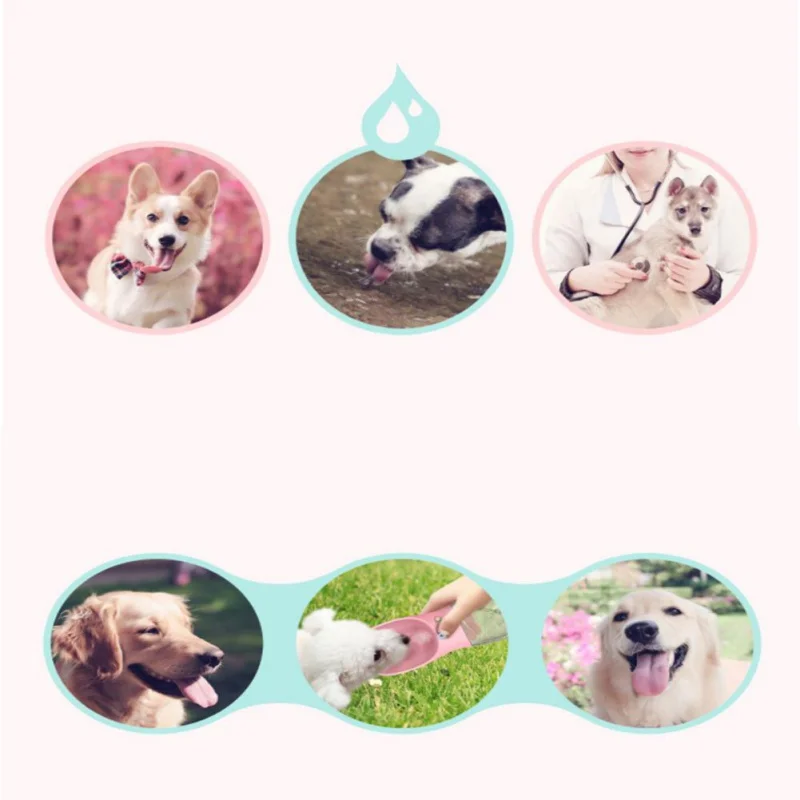 Portable Pet Dog Drinking Water Bottle For Outdoor/Travel Easy To Carry Plastic Supplies Cat Travel Cup | Дом и сад