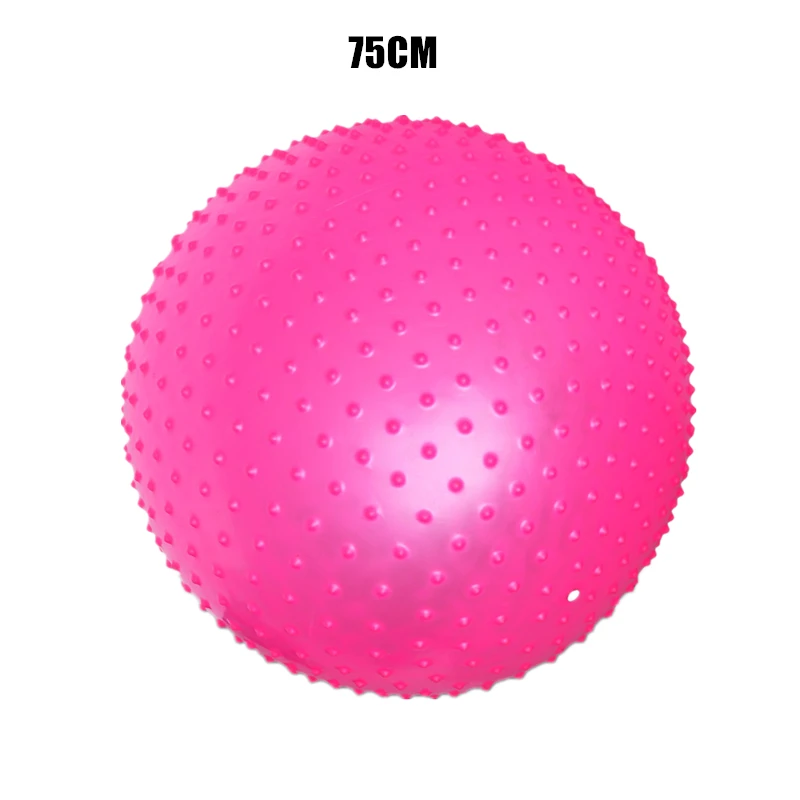 75CM Pink Спортивные мячи для йоги, сообщение, фитнес-зал, фитбол для баланса, упражнений, пилатеса, тренировки, колючий Массажный мяч, 55 см, 65 см, 75 см, 85 см - Цвет: 75CM Pink