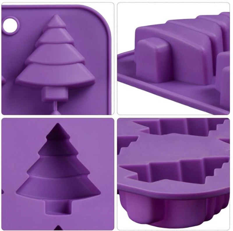 3D форма рождественской елки, силиконовая форма для мыла, ручная работа, сделай сам, пудинг, желе, форма, высокое качество, кухонные аксессуары, легко чистить, прочная