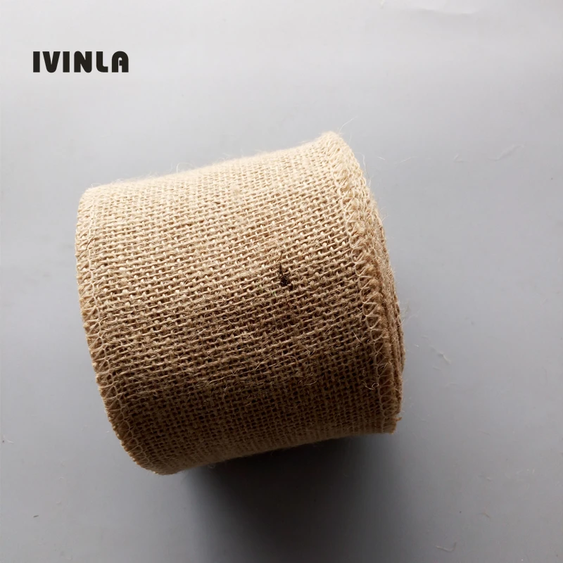 

2PCS/Lot 10CMx10M Natural Vintage Hessian Jute Burlap Roll For Country wedding Party Decoration Gift Packing