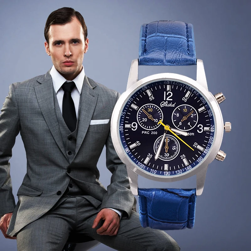 

New Quartz Watch Men Fashion and Casual Luxury Leather Watch Elegant boy young teenager Wristwatch Wholesale men relojio Hours