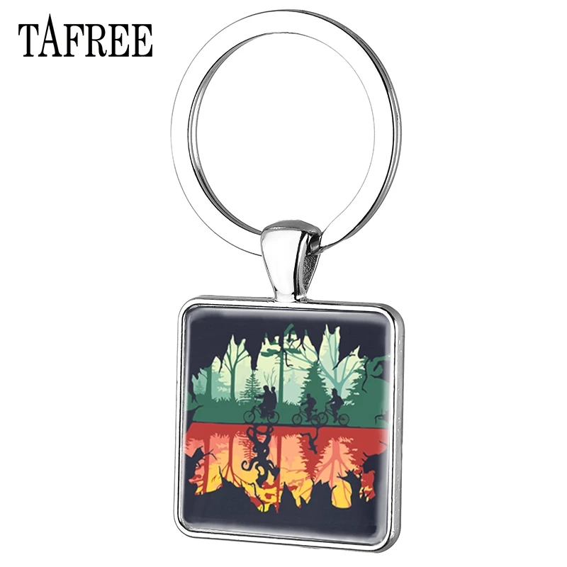 TAFREE искусство картина стеклянный кабошон купол квадратный брелок Странные дела