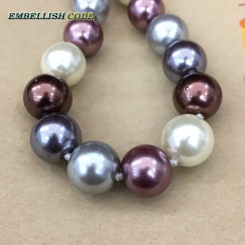 Женское Ожерелье из жемчуга цвет шампанского/кофейного/темно-серого цвета 12 мм |