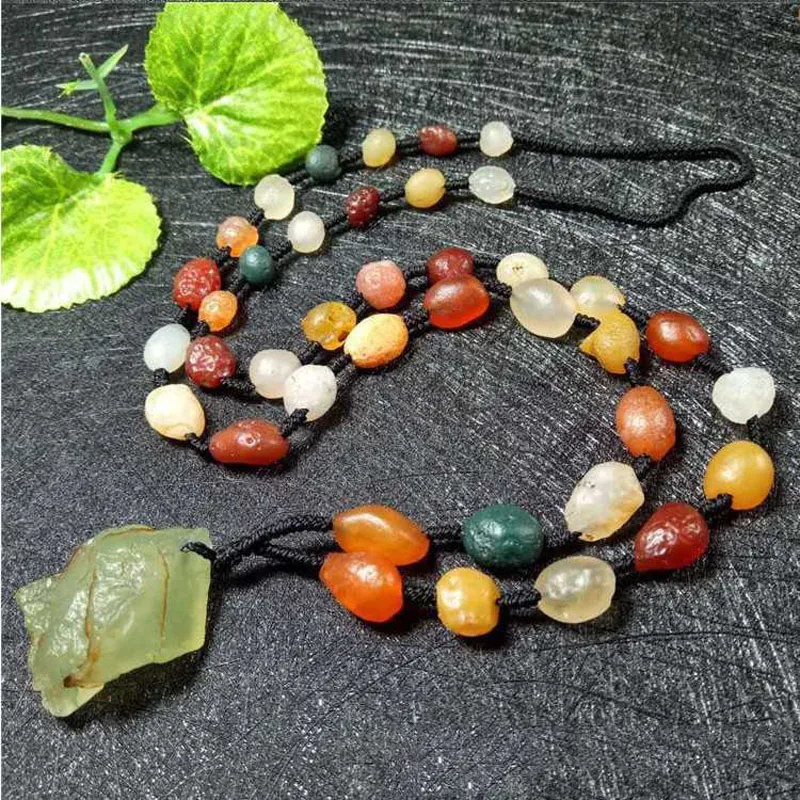 2019 ручной работы Нерегулярные Гоби камень изюм ожерелье из бусин ткань конфеты