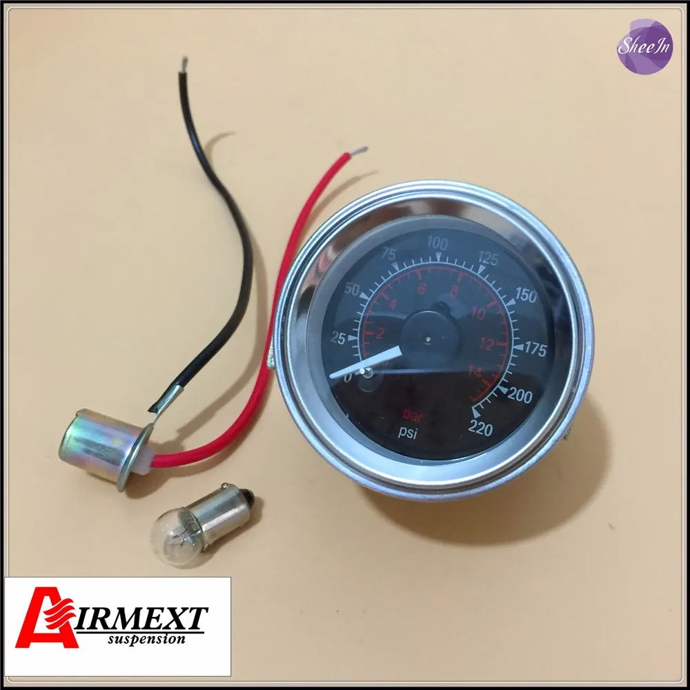 VIAIR двойная указка воздуха двойные иглы 0-220PSI белый барометр для лица пневматическая подвеска воздушная подушка давление
