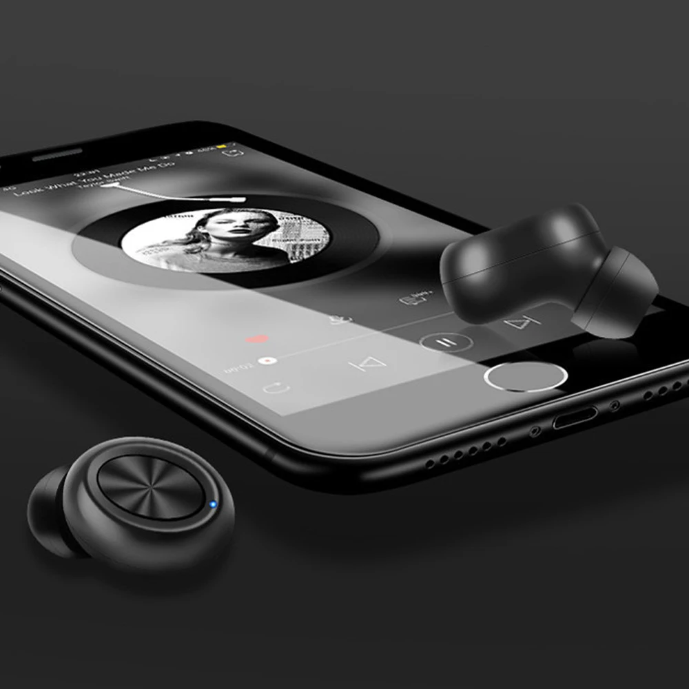 TWS Bluetooth наушники Беспроводная гарнитура спортивные музыкальные с зарядным