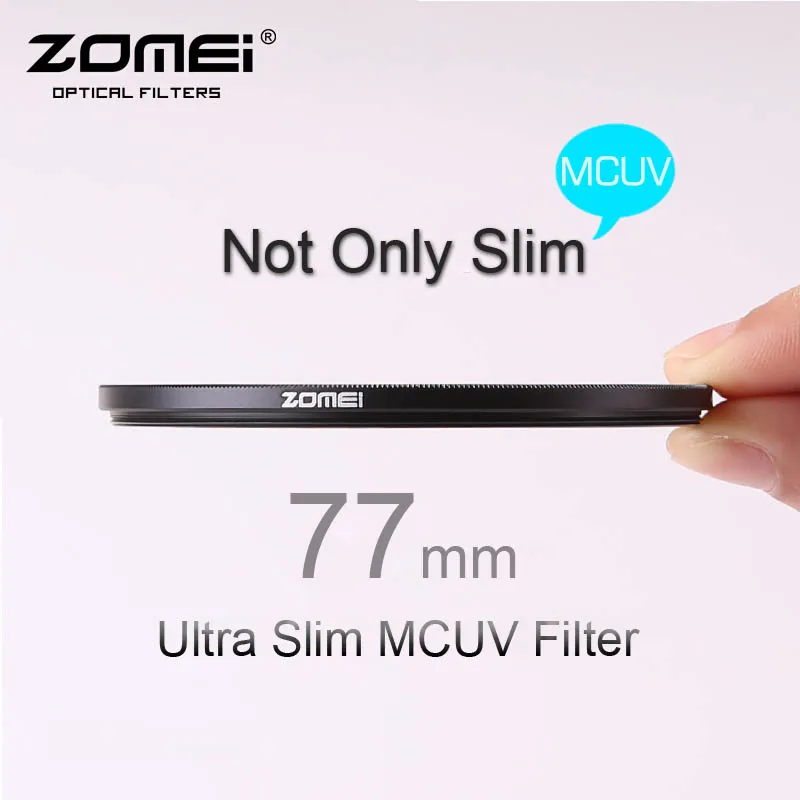 77 мм ZOMEI PRO Ультра тонкий MCUV 16 слой Многослойное оптическое стекло MC UV фильтр для