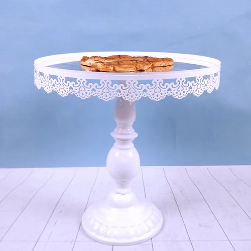 30cm Diameter Tobs 7 шт./компл. свадебный торт стенд Набор для вечерние украшения с кружевным краем серебро зеркало торт инструменты печенье платформа отображения - Цвет: 30cm Diameter