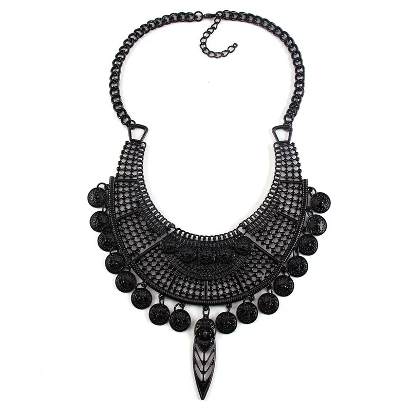 Лучший Женский Черный Бохо эффектный Роскошный Кристалл винтажные Макси