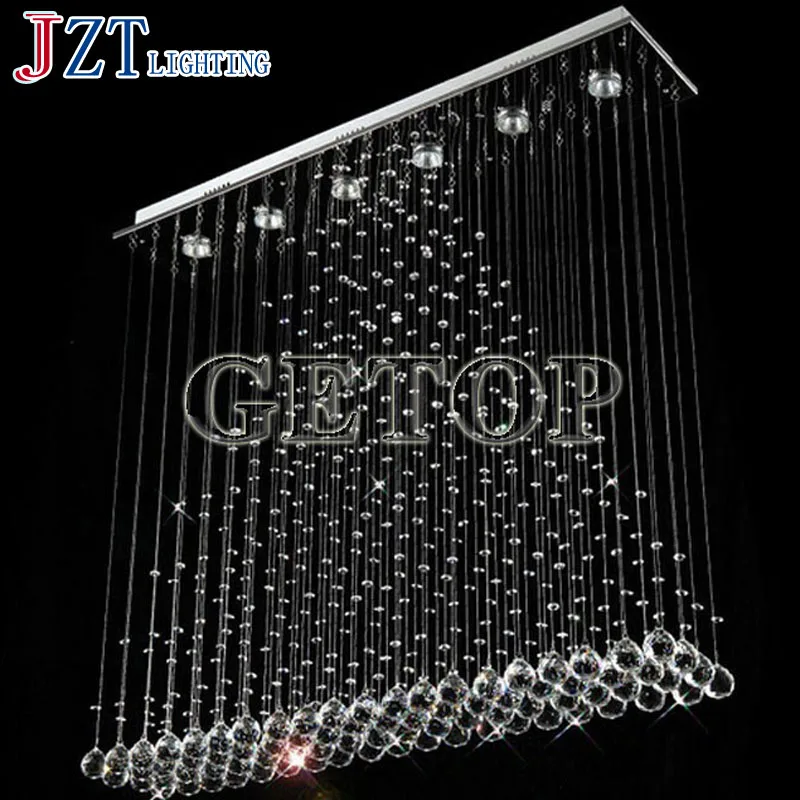 J Лучшая цена современная модная с кристаллами лампа прямоугольная потолочная