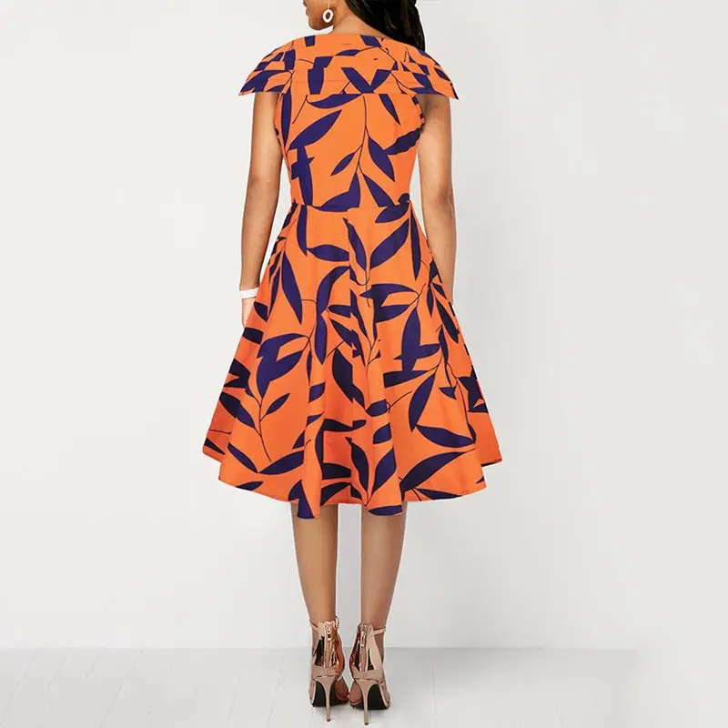 Винтажное офисное женское сексуальное платье большого размера в африканском